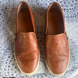 FRYE AND CO Brown Leather Loafers Slip-On Style